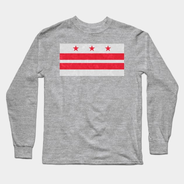 Flag of Washington DC Long Sleeve T-Shirt by Enzwell